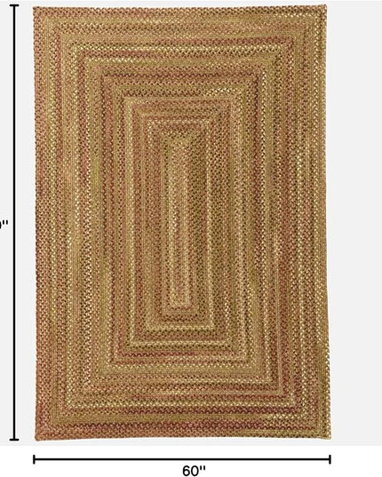 Capel American Heritage Foliage 5' 0" X 5' 0" Concentric Rectangle Braided Rug