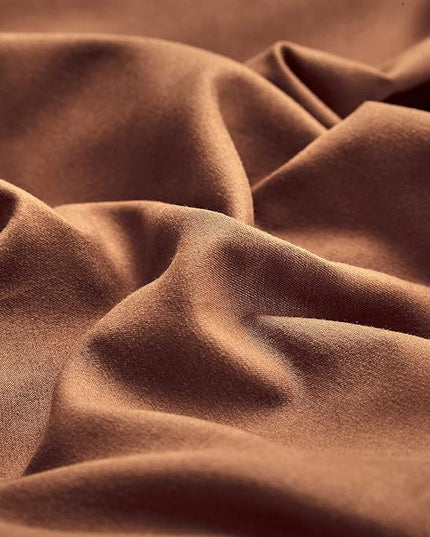 CLOTHKNOW Pumpkin California King Comforter Set 3Pcs Brown Rust Bedding Comforter Sets Soft Terracotta Comforter Caramel Comforter with 2 x Pillow Cases