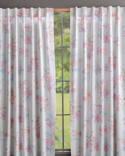 Maison d' Hermine Curtains for Living Room 100% Cotton 96 inch Length Two Panels Light Filtering Curtains for Bedroom Windows with Rod and Loop Pockets Drapes (Paradise Island, 50" W x 96" L)