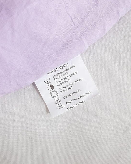 ROSGONIA King Size Comforter Set Lavender, 3pcs (1 Boho Purple Comforter & 2 Pillowcases), Soft Bedding Lightweight Bedspread Blanket Quilts
