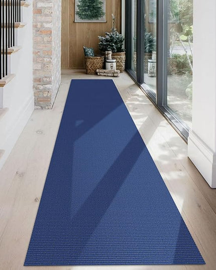 KOZYFLY Washable Runner Rug 2x12 ft Hallway Kitchen Runner Rugs with Rubber Backing Entryway Runner Indoor, Extra Long Carpet Runners for Hall Kitchen Entryway, Royal Blue
