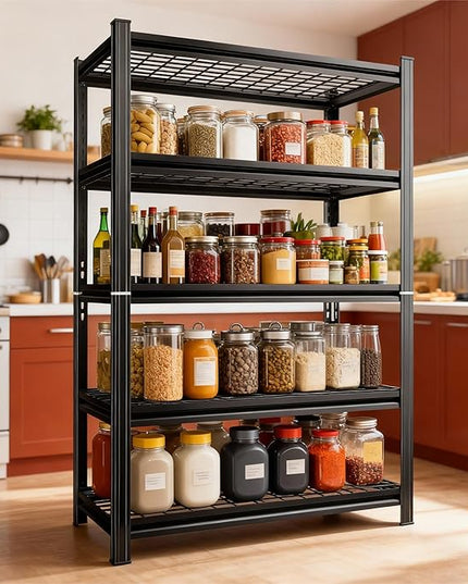 72''H Wire Shelving Unit, 3020 Lbs Heavy-Duty Garage Storage Shelves, 5-Tier Adjustable Reinforced Shelves for Laundry Rooms, Basements, Kitchens&Outdoor (36''W*16''D*72''H, 5-TIER-wire shelving)