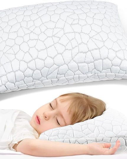 SUPA MODERN Cooling Bed Pillows for Sleeping 1 Pack Shredded Memory Foam Pillows Adjustable Cool Pillow for Side Back Stomach Sleepers Luxury Gel Pillows Toddler Pillow with Washable Removable Cover
