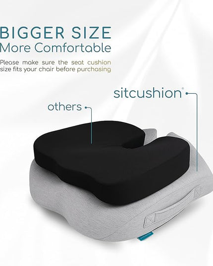 X Large Seat Cushions for Office Chairs, Car & Truck. Ergonomic Gaming Chair Seat Cushion and Sciatica Pain Relief Pillow for Back Pain. Orthopedic Coccyx Cushion for Tailbone Pain Relief (Green)