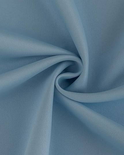 DONREN Dusty Blue Pinch Pleated Blackout Curtains with Hooks - 100 inch Length Room Darkening Thermal Insulated Window Curtain Panels for Living Room Bedroom 2 Panel 40" Wx100 L