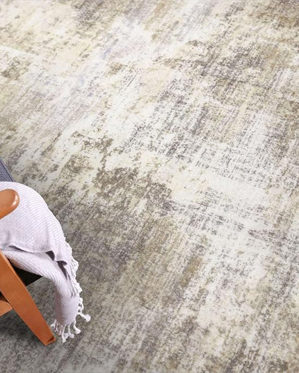 IOHOUZE Abstract Runner Rug 2x6 Ft Washable Runners for Hallways, Non Slip Kitchen Runner Printed Faux Wool Entryway Runner Indoor, Modern Abstract Floor Carpet for Hall Kitchen Bedroom, Beige Brown
