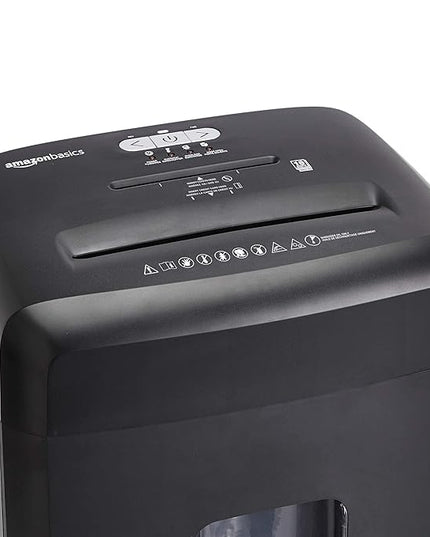 Amazon Basics 18 Sheet Cross Cut Paper, CD, and Credit Card Shredder, Black