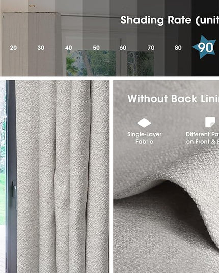 SmartWings Automatic Curtain Opener with Drapery, Motorized Vertical Blinds with Remote, Electric Closet Doors Sliding Panels Compatible with Alexa Google Homekit, 90% Blackout Cream