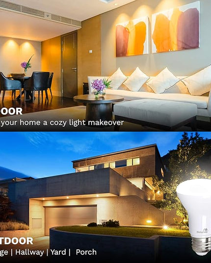 Bioluz LED Light Bulb BR20 Light Bulbs 3000K Bright Soft White LED Bulbs 6W=50W Replacement 90 CRI 540 Lumen Indoor/Outdoor UL Listed CEC Title 20 Compliant Home Decor LED Lights for Bedroom - 20 Pack