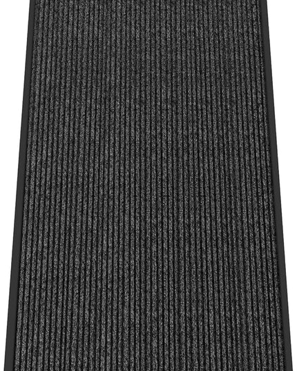 Kuyal Front Door Mat, 4'x8' Indoor Outdoor Entrance Mat, Commercial Floor Mats Inside Outside Entrance, Heavy Duty Durable Welcome, Rubber Backing Non Slip Outdoor Mats for Entryway,Black