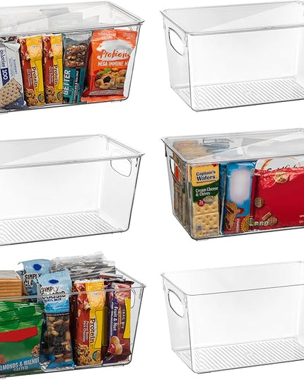 ClearSpace Plastic Pantry Organization and Storage Bins with Lids – Perfect Kitchen Organization or Kitchen Storage – Fridge Organizer, Refrigerator Organizer Bins, Cabinet Organizers
