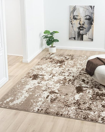Keen Home Design Area Rugs - 4x6 Non-Shedding, Abstract Rugs for Kitchen, Living Room, Bedroom, Dining Room, Entryway - Size: 4' x 6', Multi