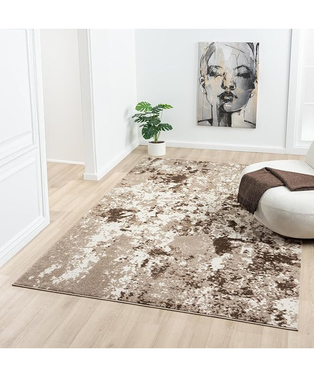 Keen Home Design Area Rugs - 5x8 Non-Shedding, Abstract Rugs for Kitchen, Living Room, Bedroom, Dining Room, Entryway - Size: 5'3" x 7'7", Multi
