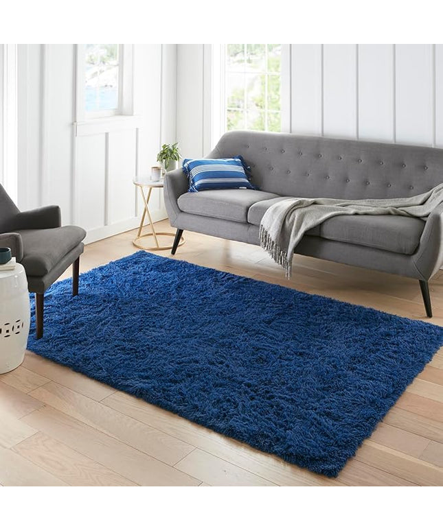Ophanie Blue Rug, Boys 3x5 Rugs for Bedroom Royal Dark Blue Carpet Nursery Aesthetic, Kids Playroom Navy Area Rugs for Girls Teen Home Decor