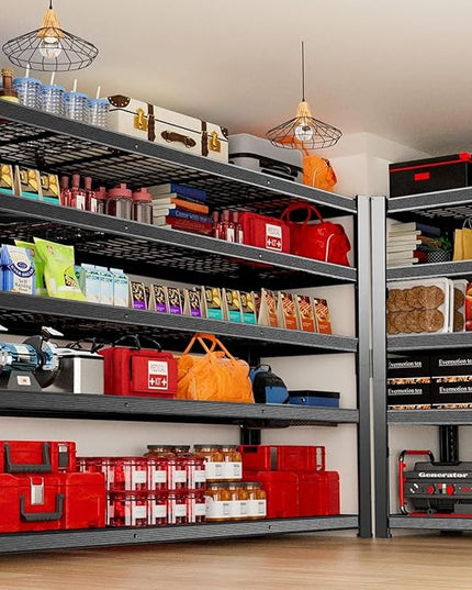 Heavy Duty Garage Shelving,5-Tier Storage Shelves(84" Hx24 Dx55 W),3050LBS Capacity Industrial Shelving Units and Storage,Adjustable Shelving Unit for Garage,Warehouse,Basement