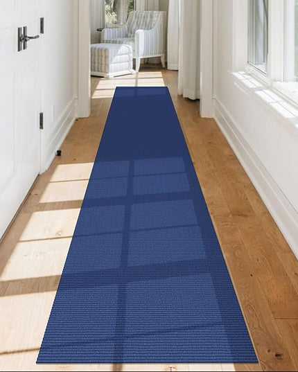KOZYFLY Washable Runner Rug 2x12 ft Hallway Kitchen Runner Rugs with Rubber Backing Entryway Runner Indoor, Extra Long Carpet Runners for Hall Kitchen Entryway, Royal Blue