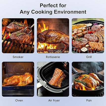 Wireless Bluetooth Meat Thermometer - 2 Probes & App Control, Christmas Birthday Gifts for Men, Smart Digital Thermometer for Cooking, Oven, Smoker, BBQ, Grill