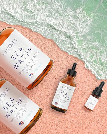 Levona Scent Sea Water Essential Oils for Diffuser for Home - Hotel and Home Luxury Scents - Fragrance Oil - Diffuser Oils Scents - Oil Diffuser Essential Oils for Humidifiers - 700Ml Aroma Oil Blend