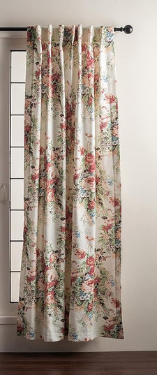 Maison d' Hermine Curtains for Living Room 100% Cotton 96 inch Length Two Panels Light Filtering Curtains for Bedroom Windows with Rod and Loop Pockets Drapes (Abbeville, 50" W x 96" L)