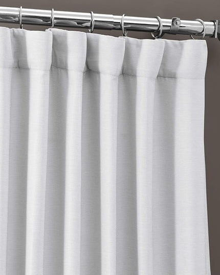 HPD Half Price Drapes Bellino Room Darkening Curtains 96 Inches Long Curtains for Bedroom & Living Room (1 Panel), 50W x 96L, Chalk Off White