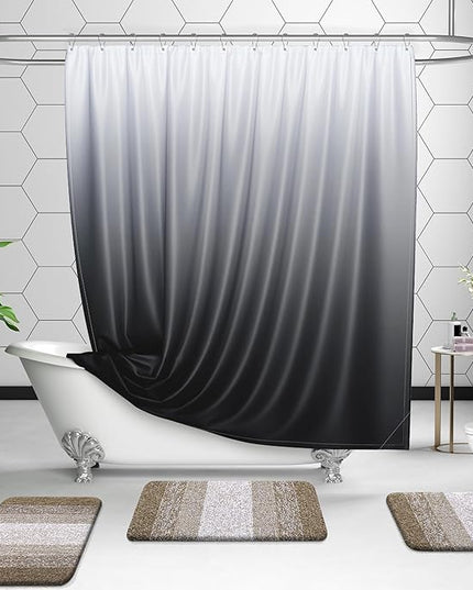 OLANLY Bathroom Rug Set 2 Piece, Soft Absorbent Microfiber Bath Rug Set, Non-Slip, Machine Wash Dry, Plush Shaggy Bath Mats for Bathroom (30"x20"+24"x16", Coffe)
