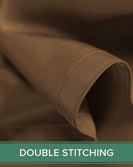 Pure Bamboo Twin Sheets, Genuine 100% Organic Viscose Derived from Bamboo Bed Sheet Set, Luxuriously Soft & Cooling, Double Stitching, 2 Year Quality Promise (Twin, Coconut Husk)