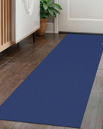 KOZYFLY Washable Runner Rug 2x5 Ft Runners for Hallways Throw Rug with Rubber Backing, Braided Cotton Entryway Runner Indoor, Carpet Runners for Hallway Kitchen Entryway Bedroom, Royal Blue