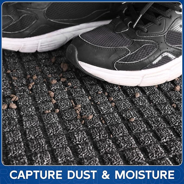 Durable Front Door Mat, 72" x 24" Heavy Duty Indoor Outdoor Doormat for Entryway, Non-Slip Rubber Backing, Stain and Fade Resistant Commercial Floor Mat for Home Office Entry