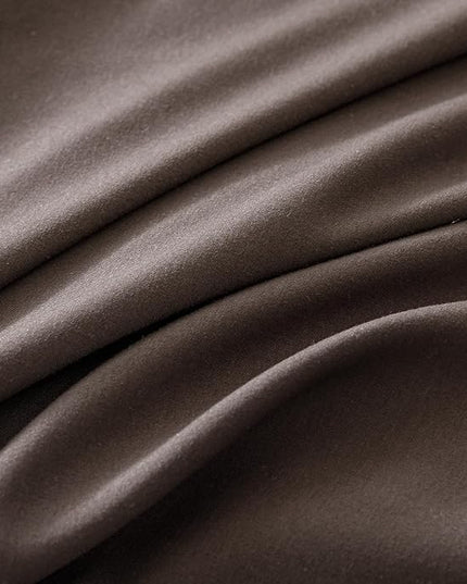 CLOTHKNOW Dark Brown King Size Comforter Set 3Pcs Mocha Coffee Bedding Comforter Sets All Season Brown Comforter Men Women Comforter