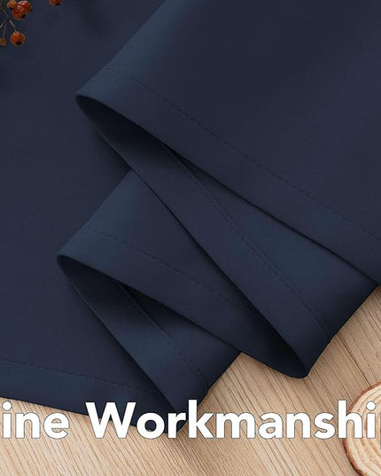H.VERSAILTEX Premium Blackout Thermal Insulated Room Darkening Curtains for Bedroom/Living Room - Classic Grommet Top (2 Panels, Navy, 52 Inch by 45 Inch)