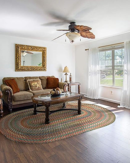 Capel American Heritage Cinnamon 2'0"X3'0" Oval Braided Rug