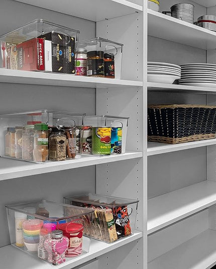 ClearSpace Plastic Storage Bins With lids, 8 Pack – Perfect Pantry Organization and Storage – Fridge Organizer, Pantry Storage Containers and Storage Bins, Cabinet Organizers