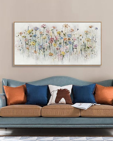 LKY ART Floral Canvas Wall Art Canvas Printing is any Home Decoration With its Waterproof Canvas Decor Hang Living Room Bedroom Office Guest Room Artwork Wall Decoration (Framed)