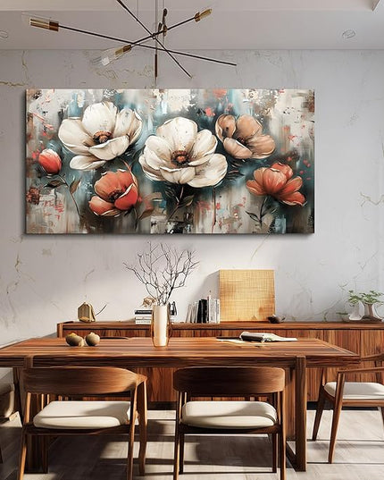 FUHAIHUA Canvas Wall Decor For Bedroom Wall Art For Living Room Office Decorations Boho Wall Paintings Flowers Landscape Pictures Artwork Aesthetic Posters kitchen Home Decor Ready To Hang 20x40 In