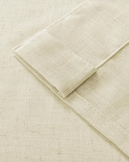 Joydeco Linen Curtains 90 Inch Length 2 Panel Sets,Light Filtering Curtains for Bedroom 52 Inch Wide Living Room Drapes with Back Tabs & Rod Pockets (W52 x L90 Inch, Linen)