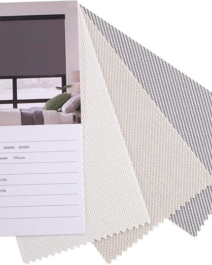 Zshine Motorized Blackout Window Blinds Customize Width (23-95 Inches) Remote Control Wireless and Rechargeable Roller Shades Blinds for Windows, Home, Office, Hotel, Club, Restaurant(Swatch 1)