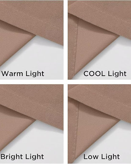 Joydeco Velvet Curtains Rose Beige Blackout Curtains Thermal Insulated 108 inches Long Window Curtains Soft Room Darkening Drapes for Bedroom Living Room Elegant Rod Pocket 2 Panels Rose Beige