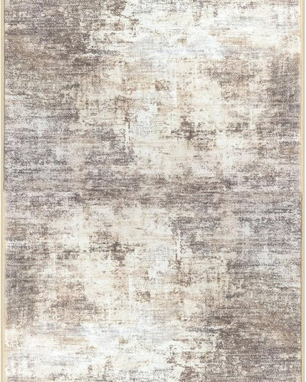 IOHOUZE Abstract Runner Rug 3x8 Ft Washable Runners for Hallways, Non Slip Kitchen Runner Printed Faux Wool Entryway Runner Indoor, Modern Abstract Floor Carpet for Hall Kitchen Bedroom, Beige Brown