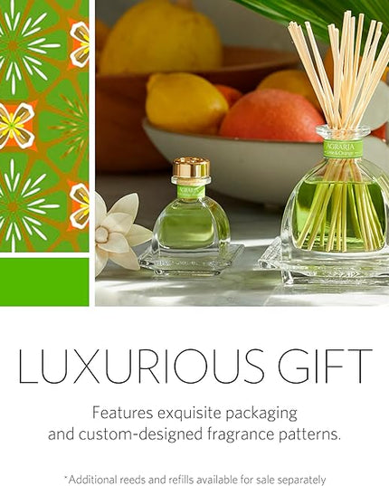 AGRARIA AirEssence Flower and Reed Diffuser Set, Handmade Sola Flower Botanical Home Fragrance Set, Scented Oil Reed Diffuser Gift for All Occasions