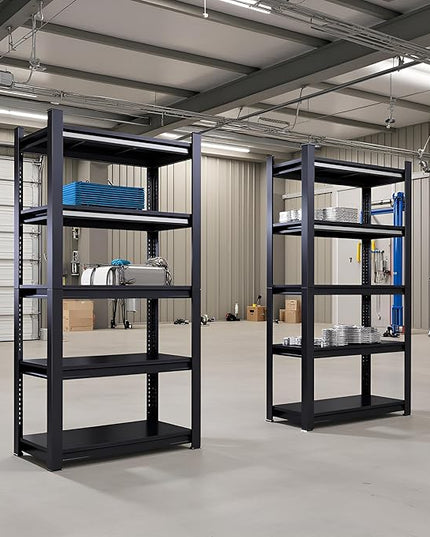 Metal Garage Shelving Unit, Heavy Duty 5-Tier Adjustable Storage Rack, Steel Shelving,3000 lbs Capacity, Industrial Shelves for Heavy Tools and Equipment (5-Tier 77.44" H x39 W x 17.77" D)