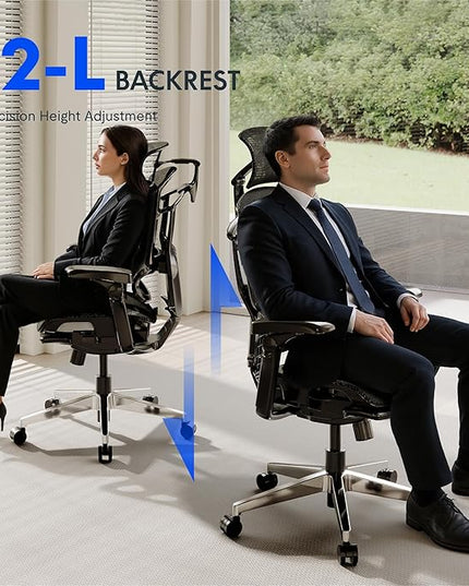 FLEXISPOT ErgoX-PRO Ergonomic Office Chair Black – 5D Lumbar, 7D Armrests, 4D Headrest, 551LB Capacity, AeroWeave 5.0 Mesh Seat – Office, Gaming, Bedroom