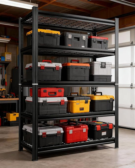 72''H Wire Shelving Unit, 3020 Lbs Heavy-Duty Garage Storage Shelves, 5-Tier Adjustable Reinforced Shelves for Laundry Rooms, Basements, Kitchens&Outdoor (36''W*16''D*72''H, 5-TIER-wire shelving)