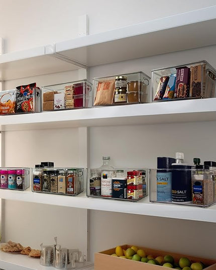 ClearSpace Plastic Pantry Organization and Storage Bins with Lids – Perfect Kitchen Organization or Kitchen Storage – Fridge Organizer, Refrigerator Organizer Bins, Cabinet Organizers