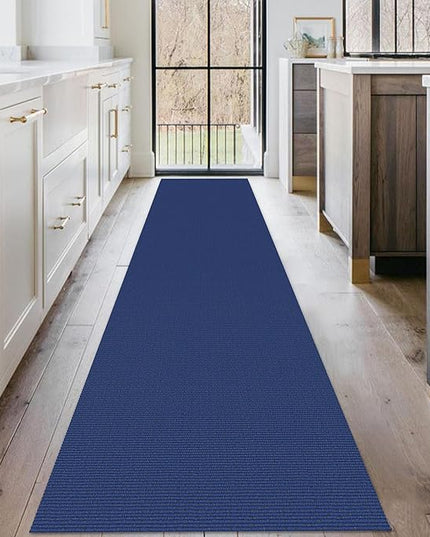 KOZYFLY Washable Runner Rug 2x10 ft Hallway Kitchen Runner Rugs with Rubber Backing Bobo Entryway Runner Indoor, Long Carpet Runners for Hall Kitchen Entryway, Royal Blue