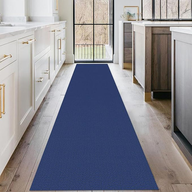 KOZYFLY Washable Runner Rug 2x10 ft Hallway Kitchen Runner Rugs with Rubber Backing Bobo Entryway Runner Indoor, Long Carpet Runners for Hall Kitchen Entryway, Royal Blue
