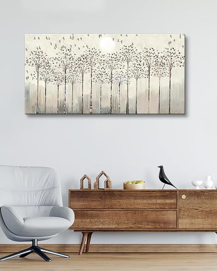 Canvas Wall Art for Living Room Trees and Birds Abstract Paintings kitchen Wall Decor Office Canvas Prints Artworks Pictures Wall Decorations for Bedroom,Large size Fashion Modern Home Decoration
