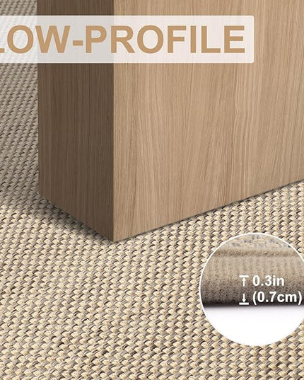 LEKEEPGO Door Mat 36"x59", Non Slip Door Mat Indoor Entrance, Rubber Backing Front Indoor Door mat Washable Absorbent Low-Profile Entryway Entry Resist Dirt Inside Door Mats, Khaki