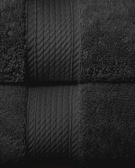 Superior Egyptian Cotton Pile 10 Piece Towel Set, Includes 2 Bath, 4 Hand, 4 Face Towels/Washcloths, Ultra Soft Luxury Towels, Thick Plush Essentials, Guest Bath, Spa, Hotel Bathroom, Black