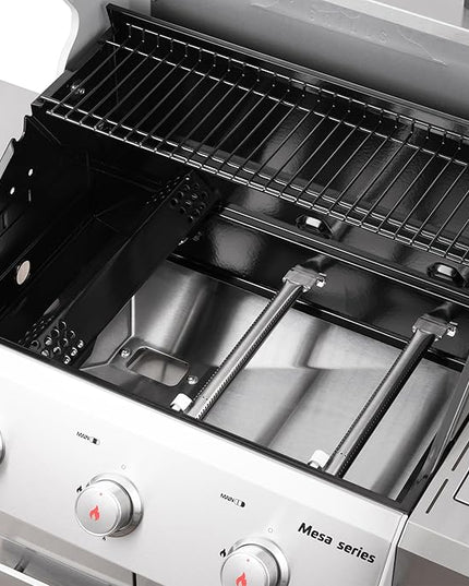 Monument Grills Outdoor Barbecue Stainless Steel 3 Burner Propane Gas Grill, 48,000 BTU Patio Garden Grill with Side Burner and Knob Controls, Mesa305 with BBQ Cover