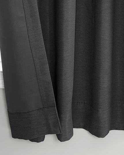 HPD Half Price Drapes Bellino Room Darkening Curtains 63 Inches Long Curtains for Bedroom & Living Room (1 Panel), 50W x 63L, Smoked Truffle